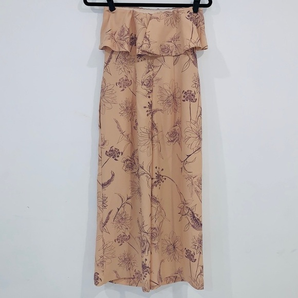 ARITZIA Babaton Flutter Pink Altamiro Floral lightweight Satin Jumpsuit size 2 - Picture 8 of 16